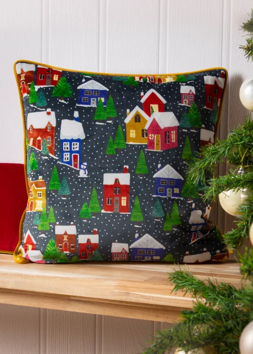 furn. Christmas Together Twilight Town Filled Cushion (43cm x 43cm x 8cm) - One Size Image 4