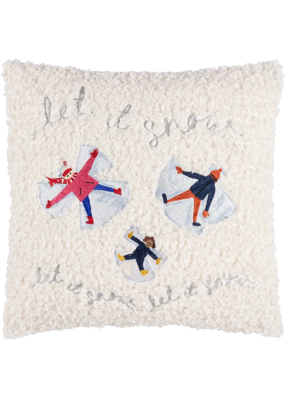 furn. Christmas Together Snow Angels Filled Cushion (43cm x 43cm x 8cm) - One Size Image 1