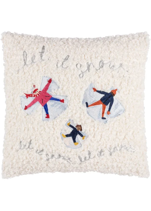 furn. Christmas Together Snow Angels Filled Cushion (43cm x 43cm x 8cm) - One Size Image 1
