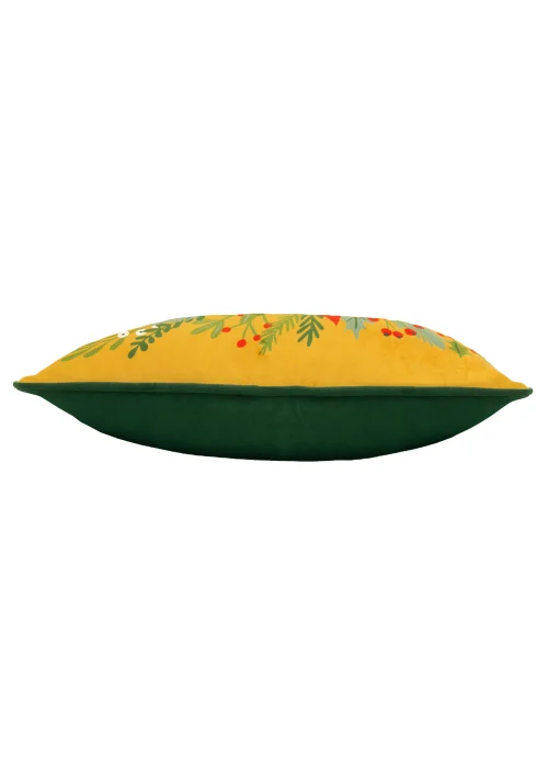 furn. Deck The Halls Baubles Velvet Filled Cushion (30cm x 50cm x 8cm) - One Size Image 3
