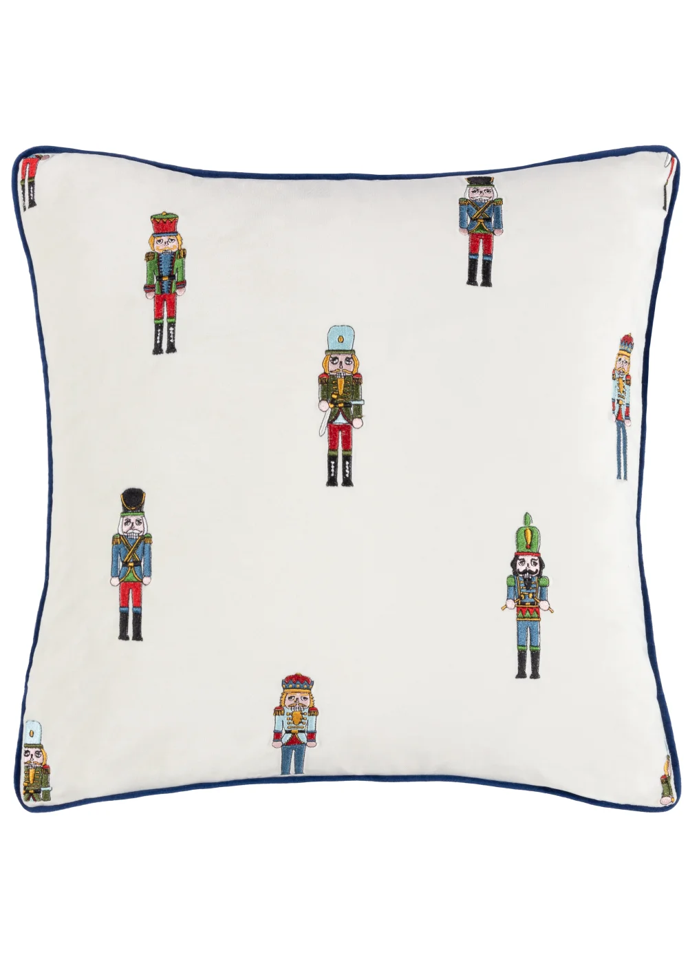furn. Classic Nutcracker Embroidered Filled Cushion (43cm x 43cm x 8cm) - One Size Image 1