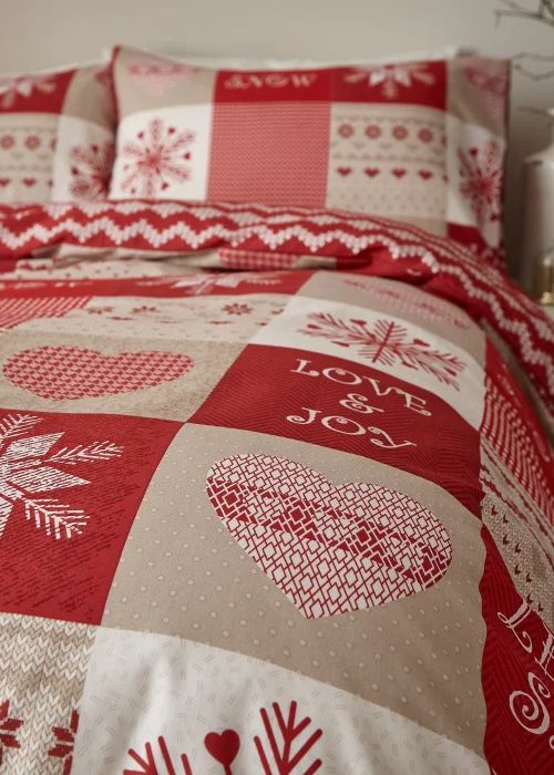 Catherine Lansfield Christmas Let It Snow Reversible Duvet Cover Set - Single Image 5