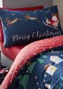 Catherine Lansfield Kids Bedding Santa's Christmas Wonderland Glow in the Dark Duvet Cover Set - Single Image 3