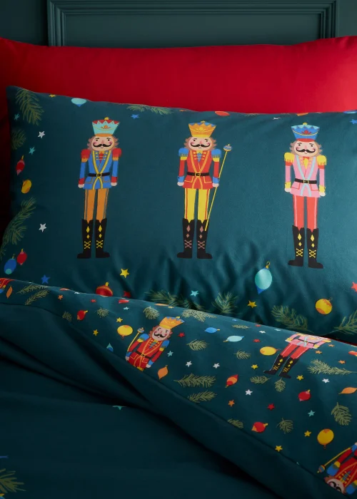 Catherine Lansfield Christmas Nutcracker Reversible Duvet Cover Set - Single Image 3