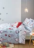 Catherine Lansfield Kids Brushed Cotton Christmas Gonk Reversible Duvet Cover Set - Single Image 1