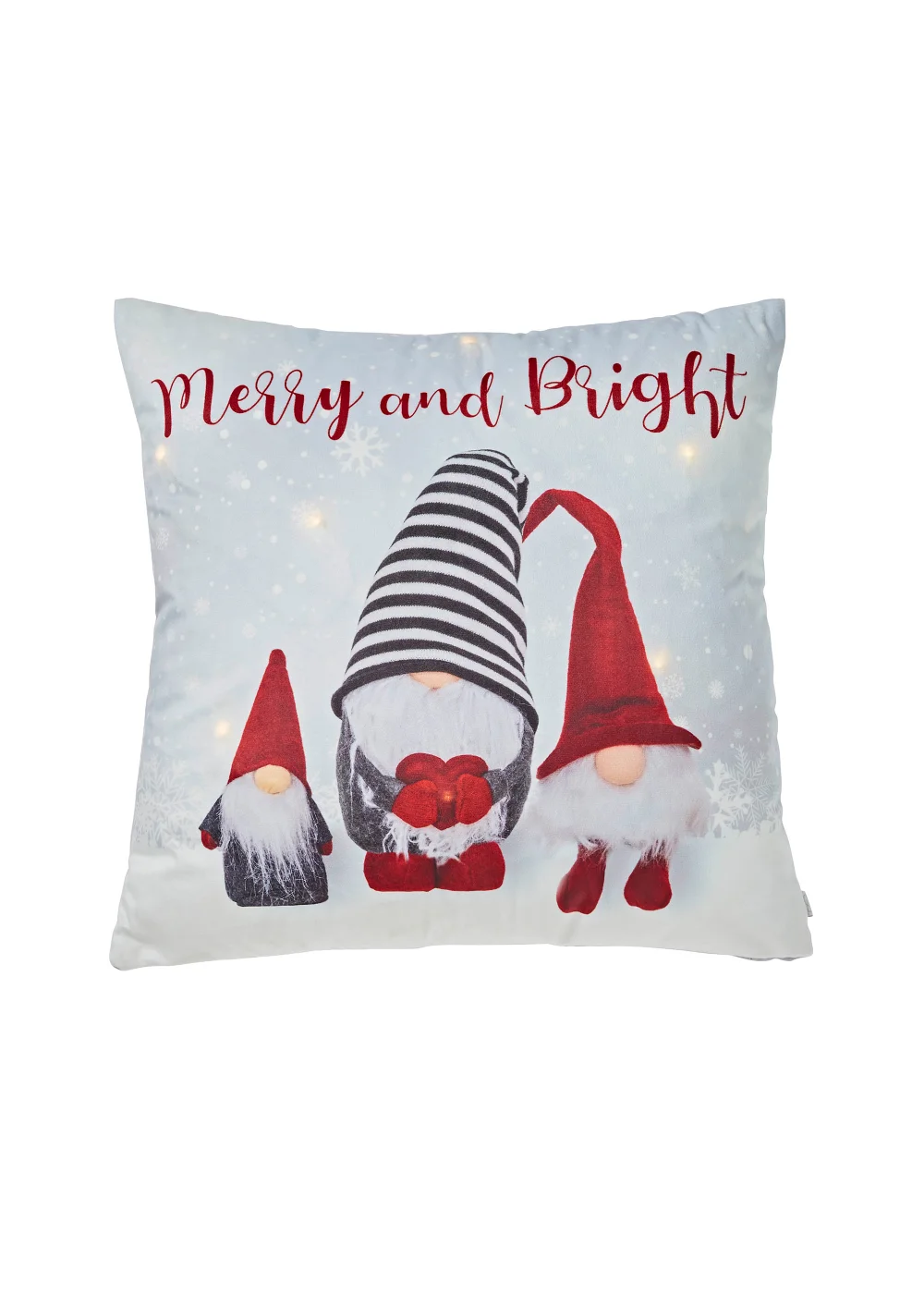 Catherine Lansfield Christmas Merry And Bright Gonks Light Up Cushion (45x45cm) - One Size Image 4