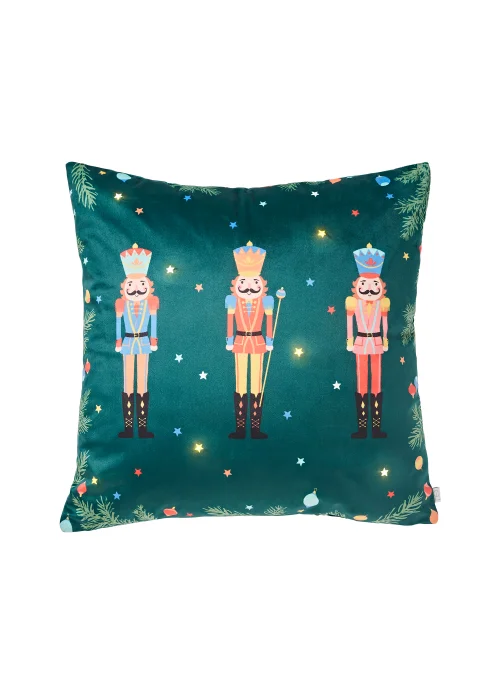 Catherine Lansfield Christmas Nutcracker Soft Touch Light Up Cushion (45x45cm) - One Size Image 4
