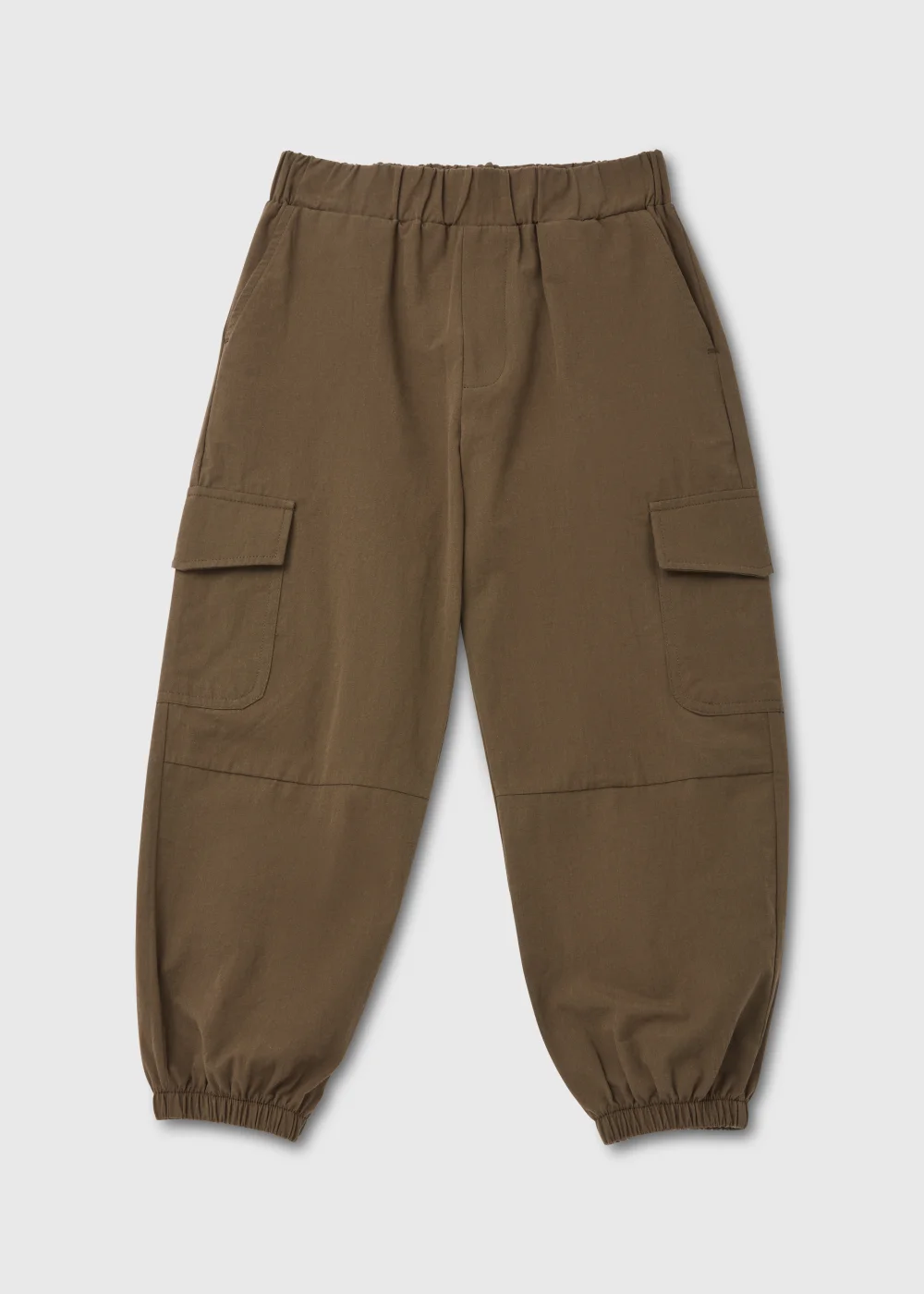 Girls Khaki Parachute Cargo Joggers (4-15yrs) - 8 Yrs Image 1