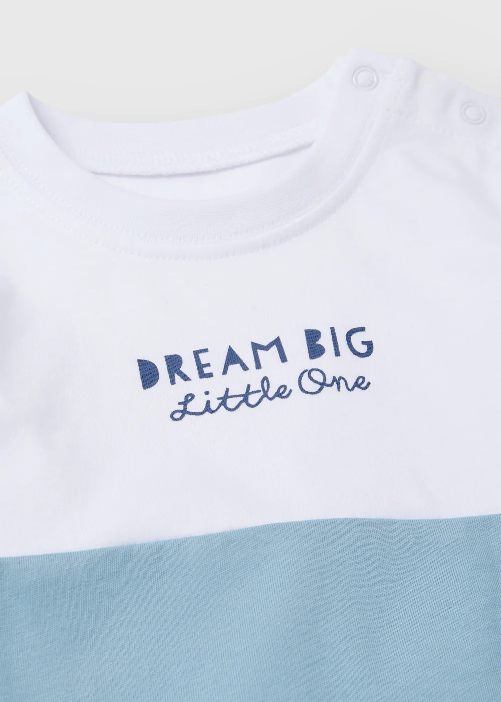 Baby Blue & White Dream Big Jersey Set (Newborn-23mths) - Age 6 - 9 Months Image 2