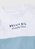 Baby Blue & White Dream Big Jersey Set (Newborn-23mths) - Age 6 - 9 Months Image 2