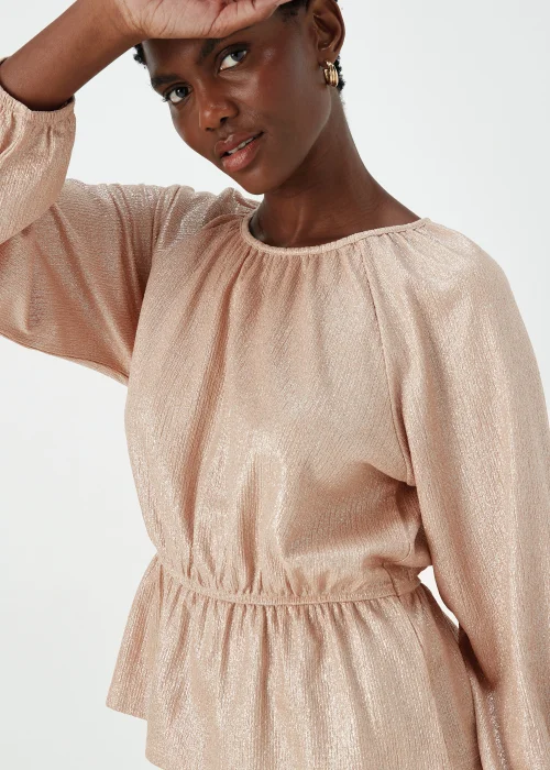 Cream Long Sleeve Volume Top - Small Image 3
