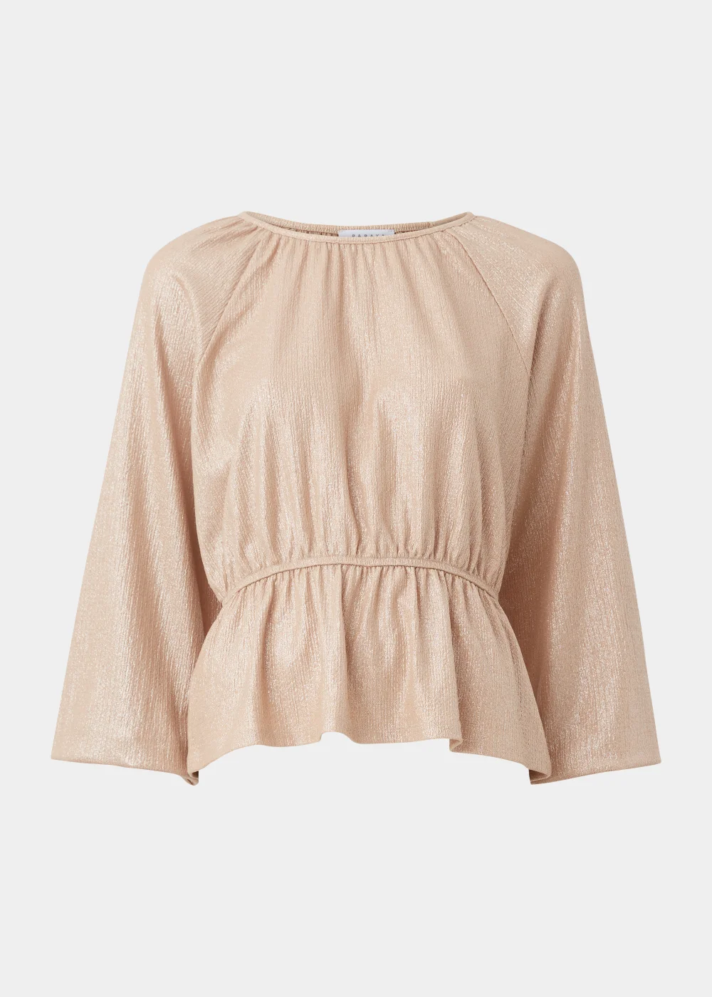 Cream Long Sleeve Volume Top - Small Image 5