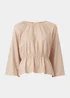Cream Long Sleeve Volume Top - Small Image 5