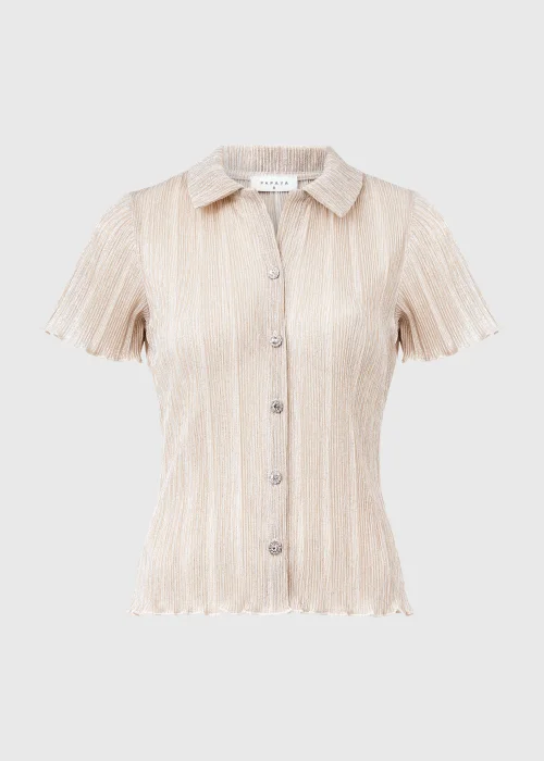 Cream Metallic Shirt - 8 Image 5