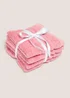 Pink 100% Egyptian Cotton Face Cloth Bundle Image 1