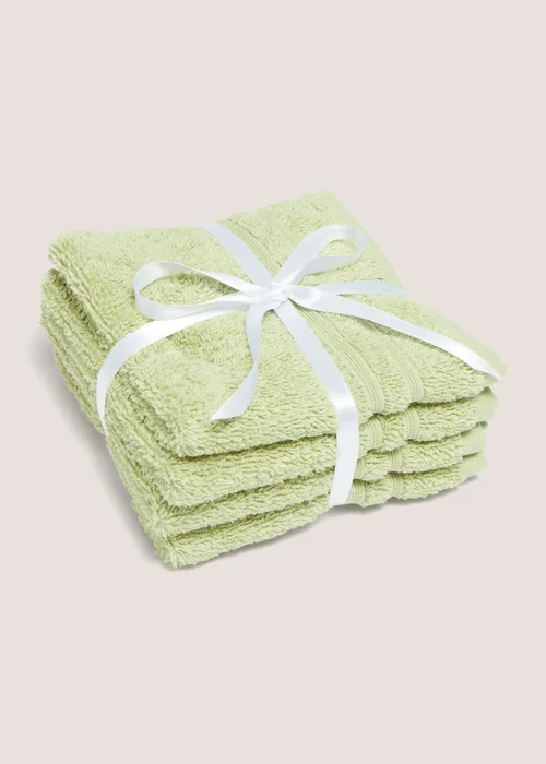 Green 100% Egyptian Cotton Face Cloth Image 1