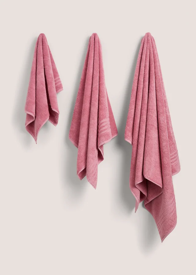 Pink 100% Cotton Egyptian Towels