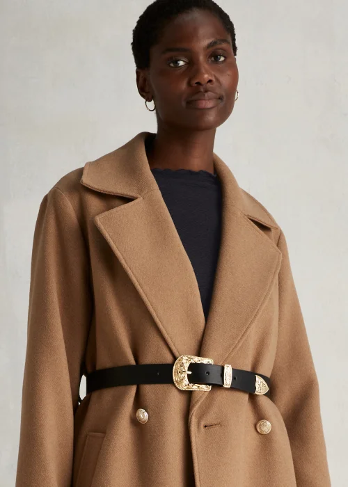 Black Textured Midi Dress - 8 Image 4