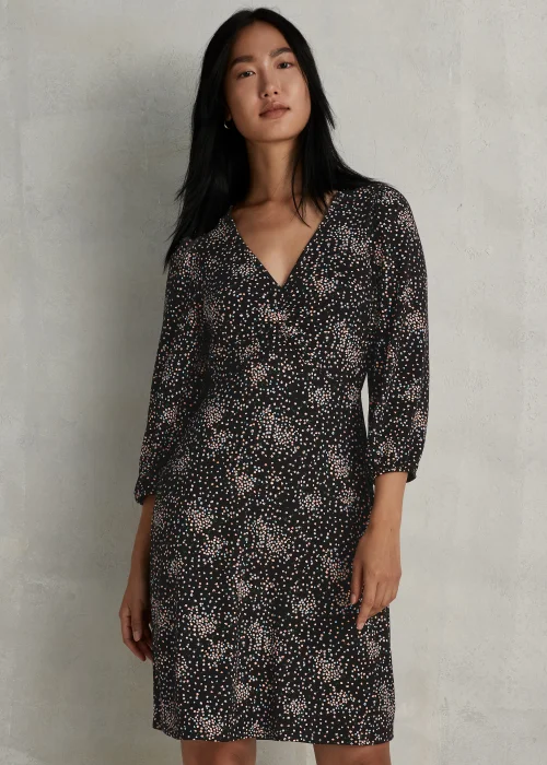 Multicoloured Floral Ruched Sweetheart Mini Dress - 8 Image 1