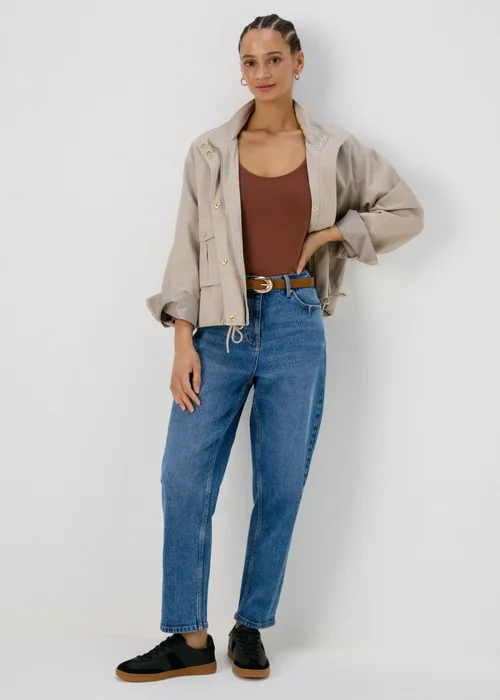 Brown Long Sleeve Scoop Top - 8 Image 4