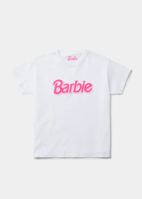Girls White Barbie Logo T-Shirt (3-15yrs) - 3-4 Yrs Image 1
