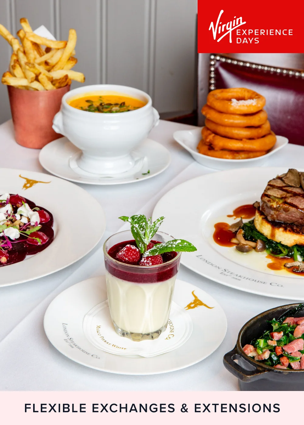 Virgin Experience Days Three Course Dining Experience and Cocktail for Two at Marco Pierre White's London Steakhouse Co - No Size Image 1
