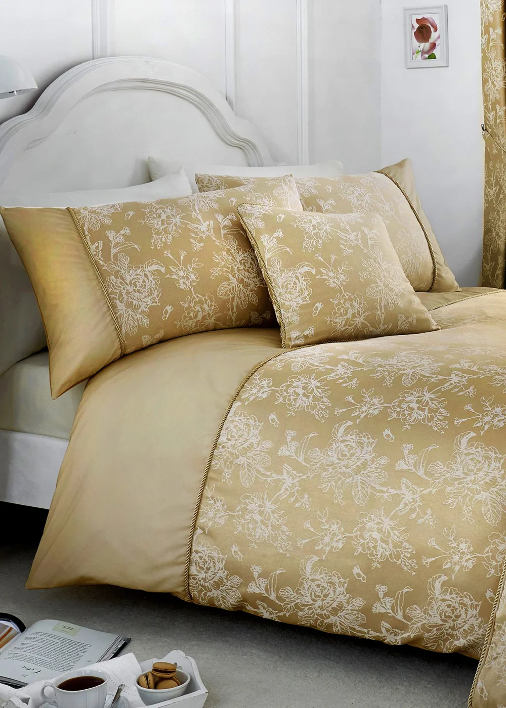 Dreams & Drapes Jasmine Cream Filled Cushion (43cm x 43cm) - 43W X 43D Image 2