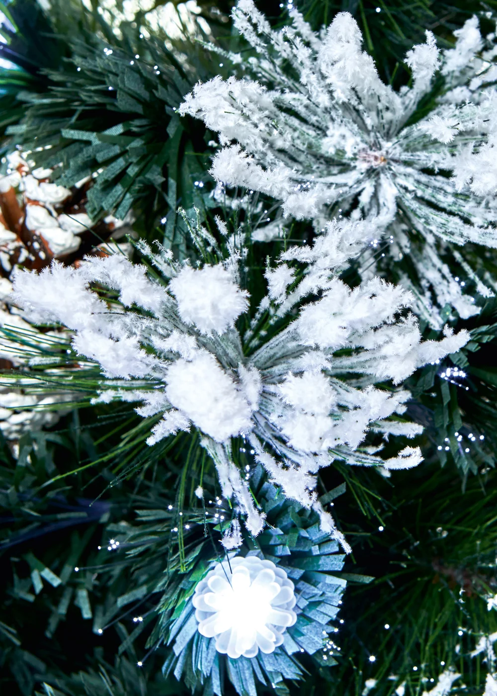 Premier Decorations 80cm Pinecones and Berries Snow Tipped Fibre Optic Christmas Tree - One Size Image 4