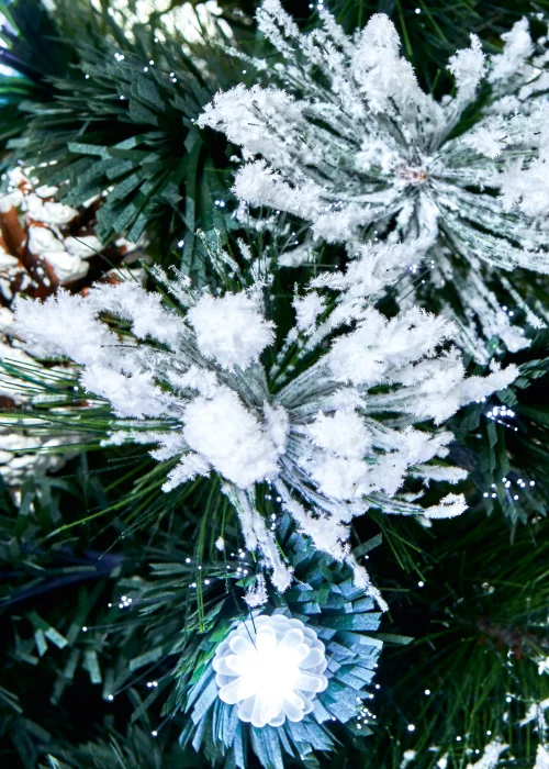 Premier Decorations 80cm Pinecones and Berries Snow Tipped Fibre Optic Christmas Tree - One Size Image 4
