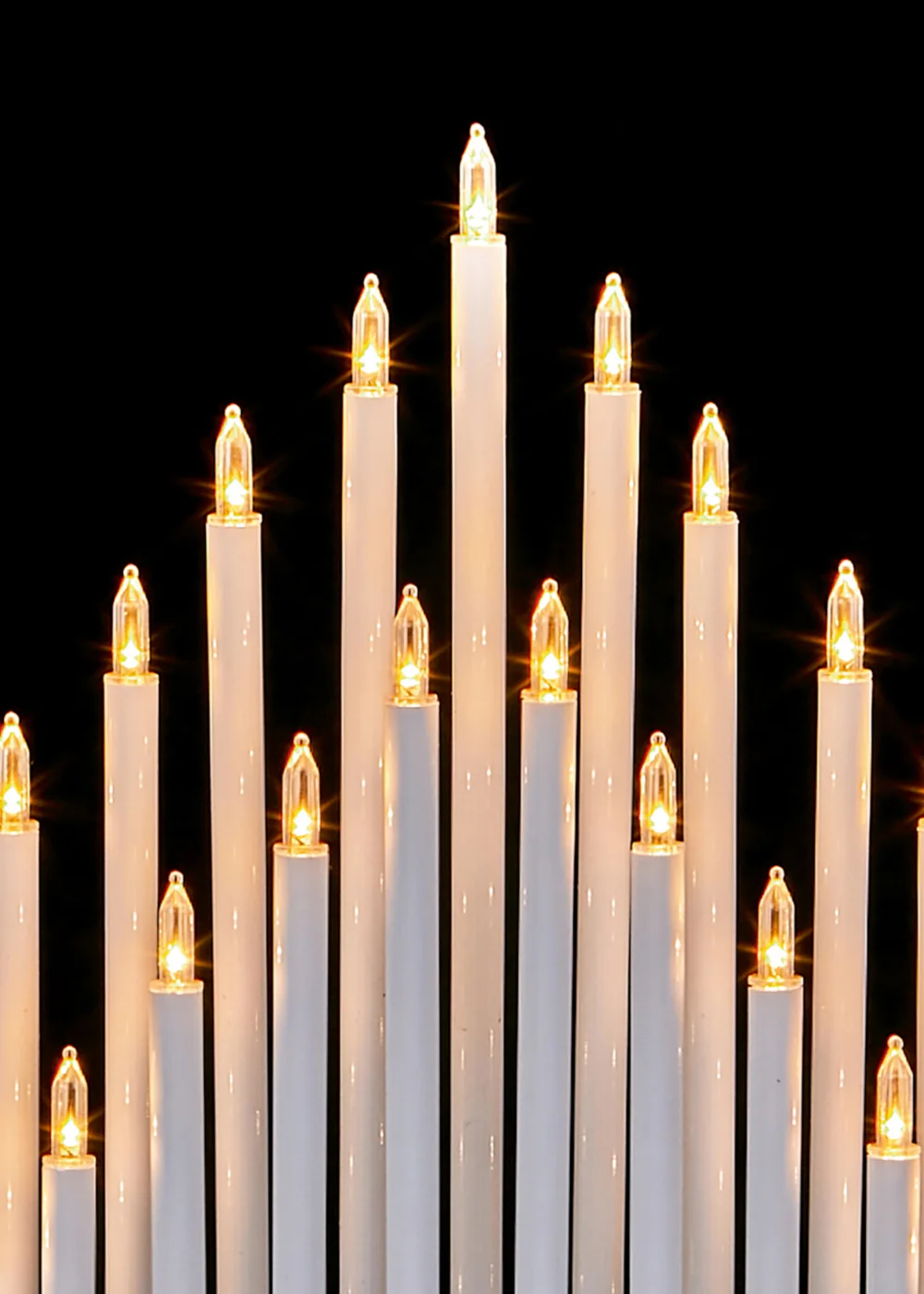 Premier Decorations 34cm White Candle Bridge with Warm White LEDs - One Size Image 2