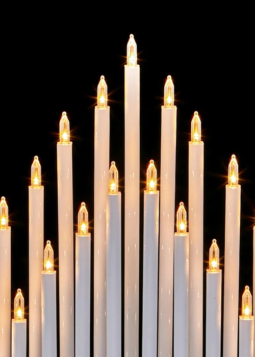 Premier Decorations 34cm White Candle Bridge with Warm White LEDs - One Size Image 2