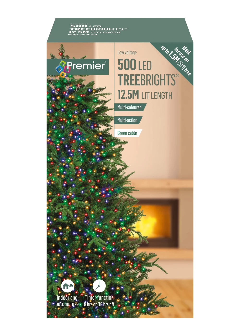 Premier Decorations 500 Multi-coloured LED Treebrights - One Size Image 1