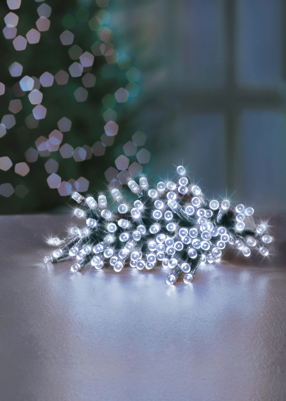 Premier Decorations 400 White LED Battery Operated Timelights - One Size Image 2