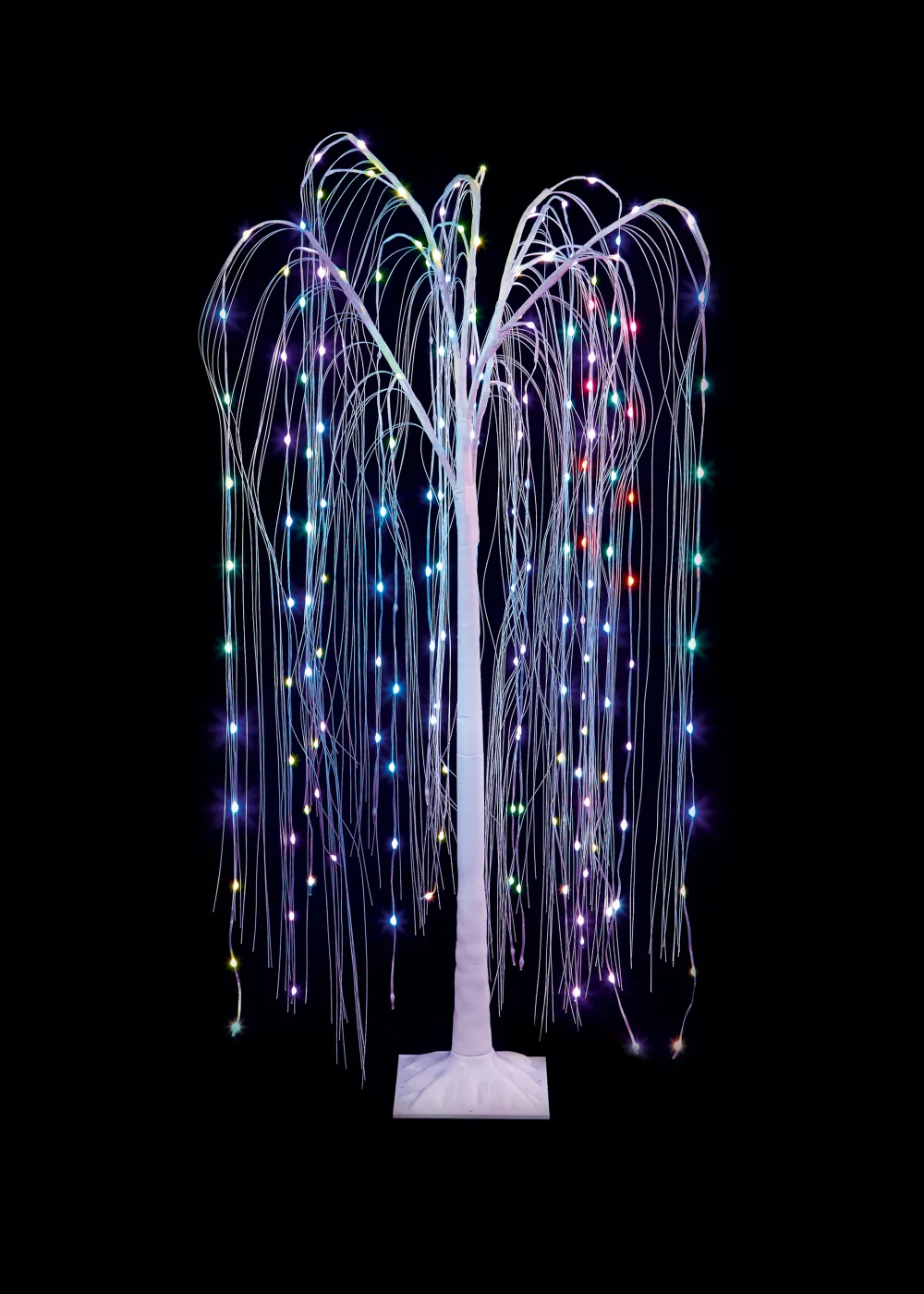 Premier Decorations 1.5m White Willow Tree with Colour Changing LEDs - One Size Image 1