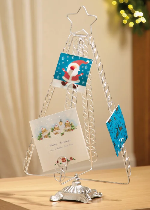 Premier Decorations Silver Christmas Card Holder 50cm - One Size Image 2