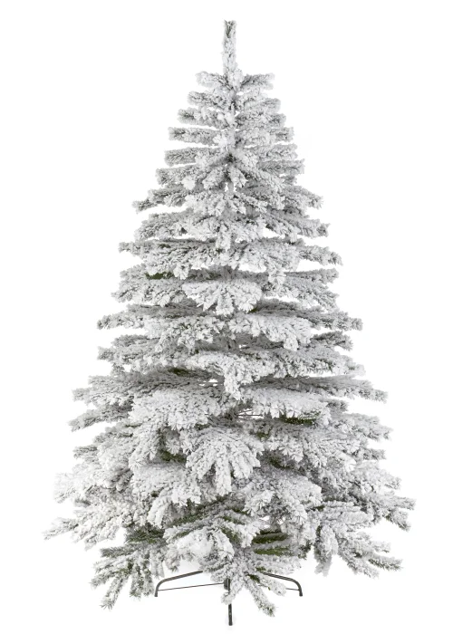 Premier Decorations Flocked Mountain Pine Christmas Tree (6ft) - 6ft Image 1