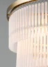 BHS Aubrey Frosted Glass 5 Light Pendant Brass (Adjustable 50-120cm x 40cm) - One Size Image 4