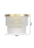 BHS Aubrey Frosted Two Tier Glass Wall Light Brass - One Size Image 5