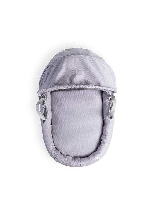 Clair de Lune Grey Cotton Dream Wicker Moses Basket - One Size Image 2