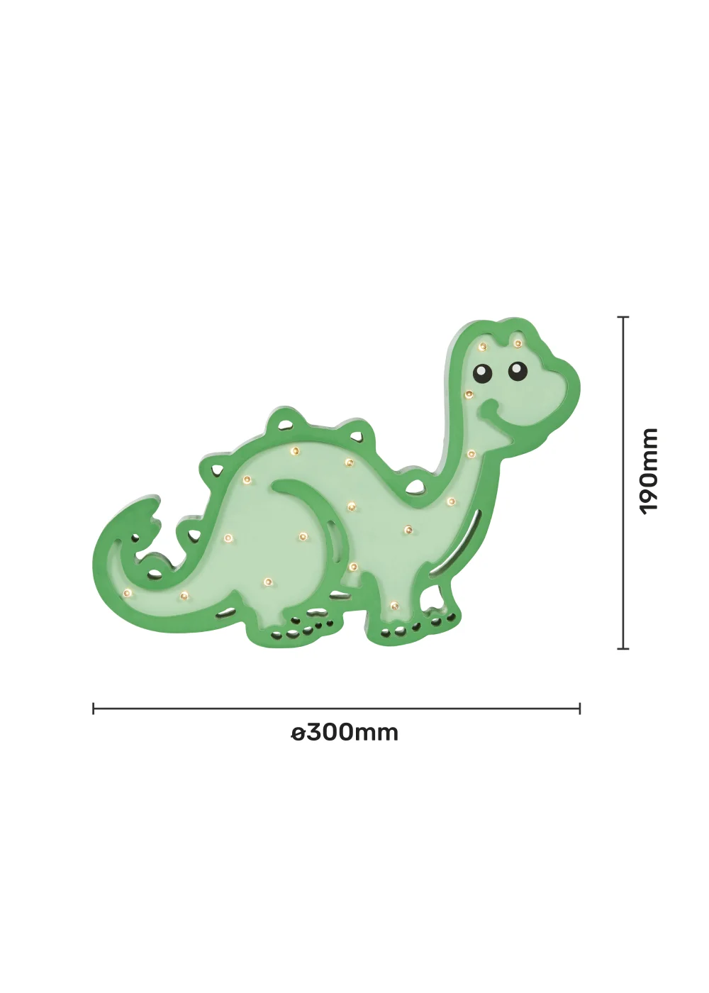 Glow Dinosaur Light (19cm x 30cm) - One Size Image 5