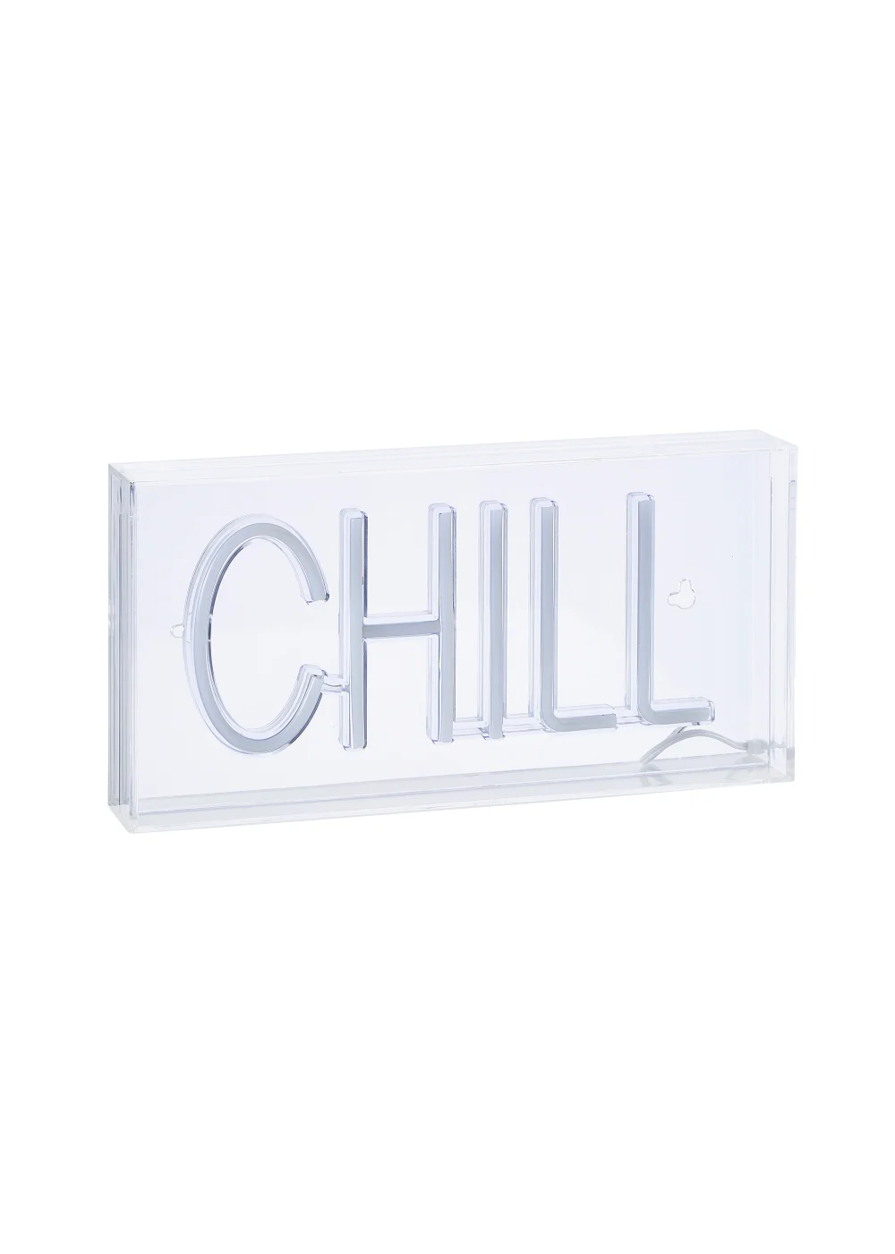 Glow Chill Blue Neon Acrylic Light Box (15cm x 30cm) - One Size Image 2