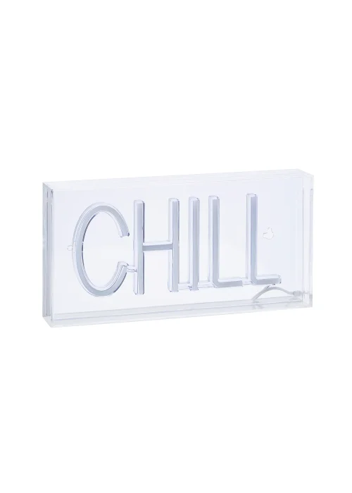 Glow Chill Blue Neon Acrylic Light Box (15cm x 30cm) - One Size Image 2