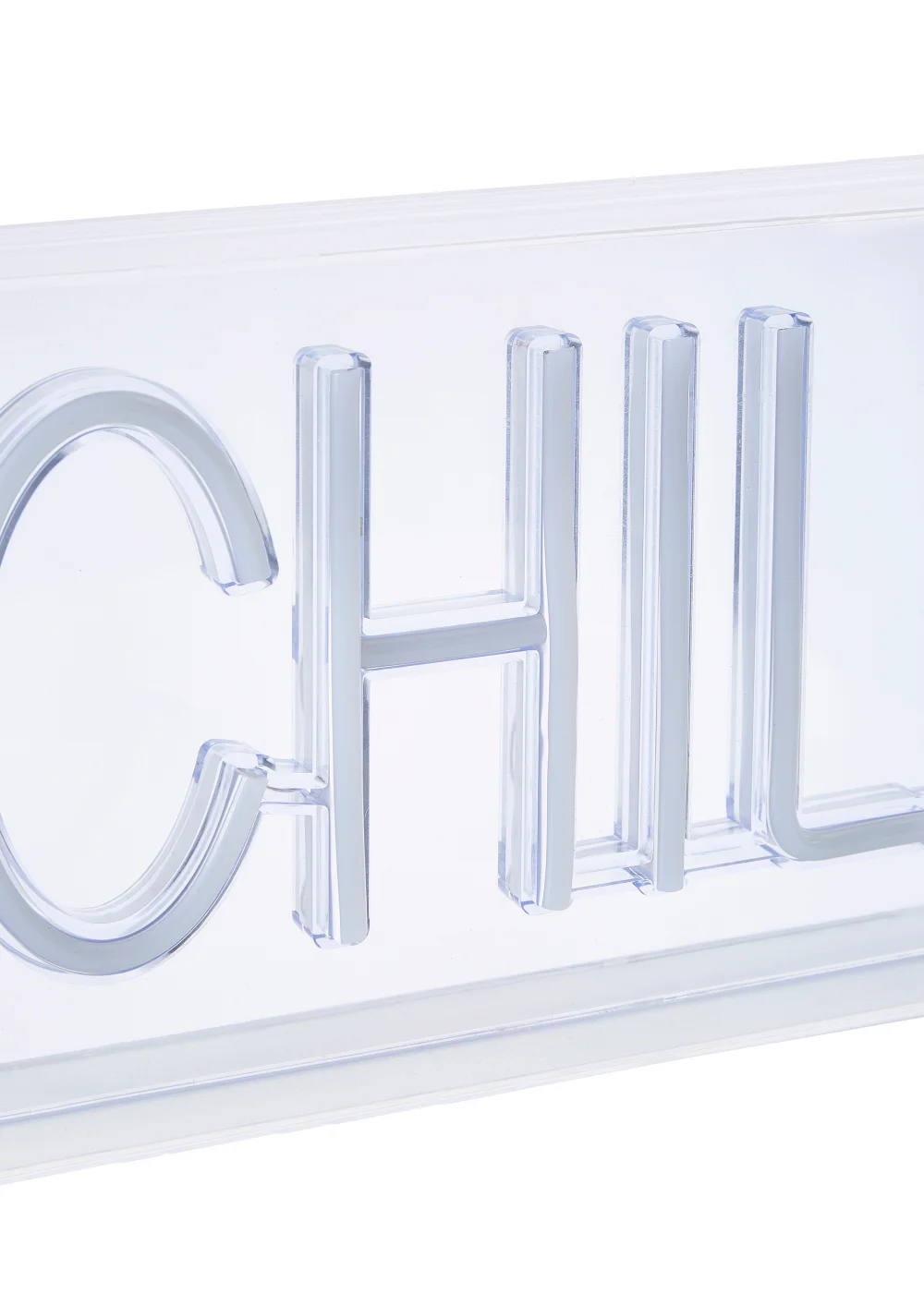 Glow Chill Blue Neon Acrylic Light Box (15cm x 30cm) - One Size Image 3