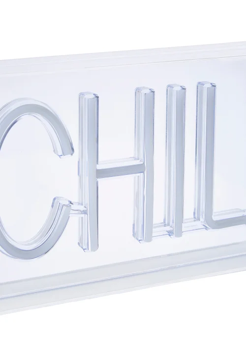 Glow Chill Blue Neon Acrylic Light Box (15cm x 30cm) - One Size Image 3