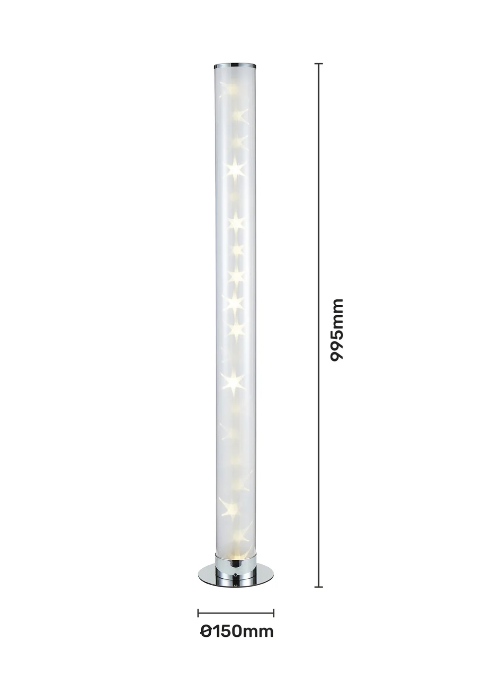 Glow LED Galaxy Cylinder Floor Lamp with Remote Control (99.5cm x 15cm) - One Size Image 5