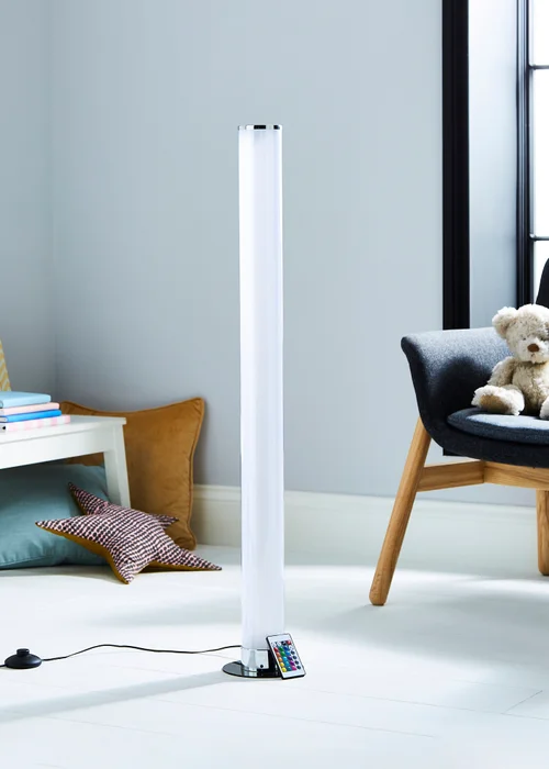 Glow LED Galaxy Cylinder Floor Lamp with Remote Control (99.5cm x 15cm) - One Size Image 4