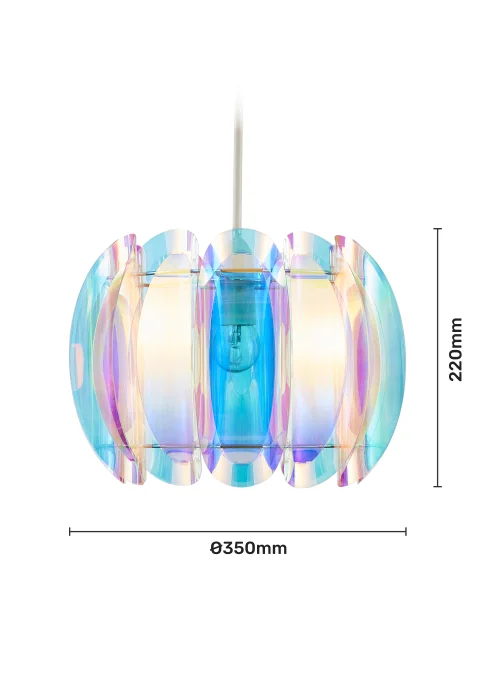 Glow Taco Iridescent Easyfit Light Shade (22cm x 30cm) - One Size Image 5