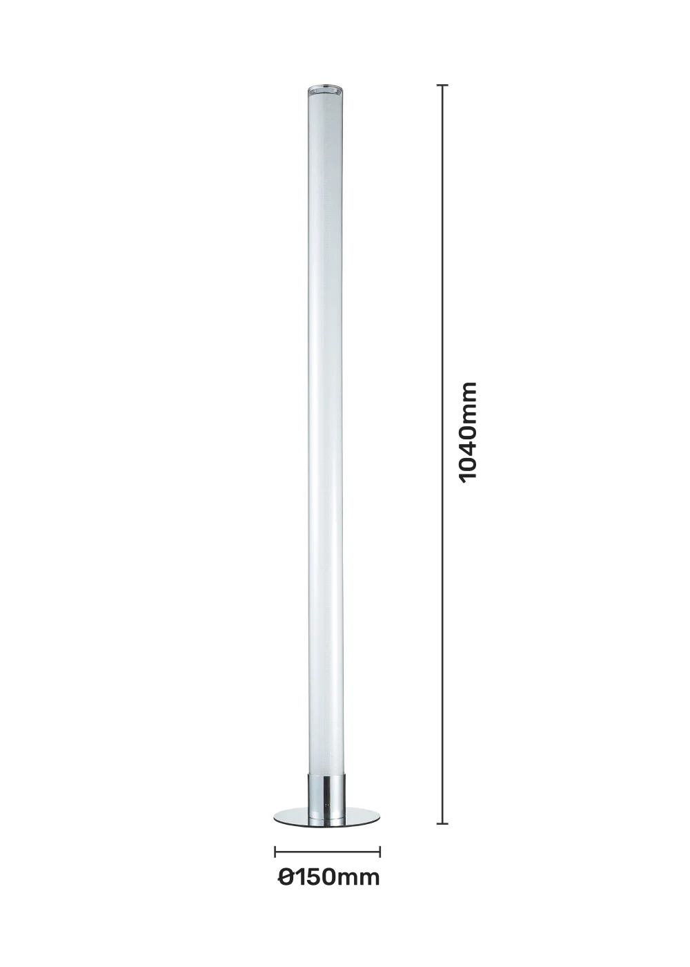 Glow LED Shimmer Cylinder Floor Lamp with Remote Control (104cm x 15cm) - One Size Image 5