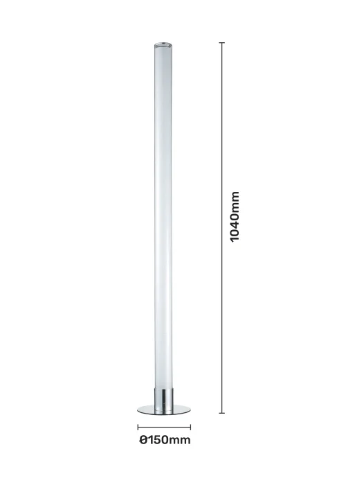 Glow LED Shimmer Cylinder Floor Lamp with Remote Control (104cm x 15cm) - One Size Image 5
