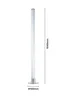 Glow LED Shimmer Cylinder Floor Lamp with Remote Control (104cm x 15cm) - One Size Image 5